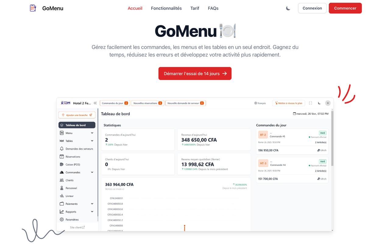 Projet GoMenu - Assou Group Togo